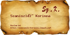 Szaniszló Korinna névjegykártya